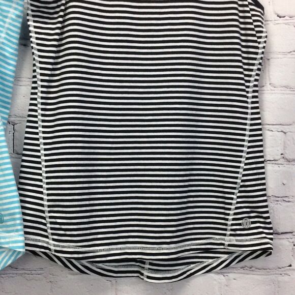 Talbots Athletic Tank Tops Women's Size S Petite Aqua/White Navy/White Striped 2 - Picture 5 of 12